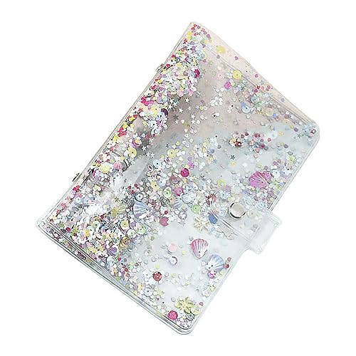 Homoyoyo Loose Leaf Notizbuchhülle mit Glitzer Transparent Cover für Notizblöcke Persönlicher Scrapbook Organizer Langlebig und Leicht für Kreative Planer und von Homoyoyo