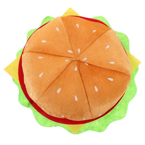 Homoyoyo Lustiger Plüsch Hamburger Hut – Alberner Cheeseburger Partyhut Für Karneval - Halloween Und Kreative Kostümpartys – Einzigartige Kopfbedeckung Für Spaß Und Laune Homoyoyo Lustiger Plüsch Hamburger Hut – Alberner Cheeseburger Partyhut Für Karneval - Halloween Und Kreative Kostümpartys – Einzigartige Kopfbedeckung Für Spaß Und Laune von Homoyoyo