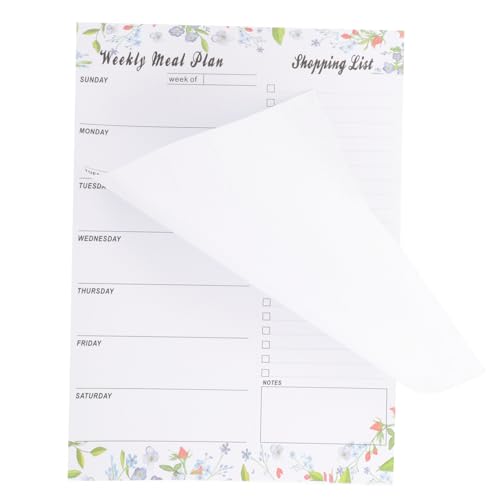 Homoyoyo Magnetischer Wochenplaner Notizblock Teilig mit Abreißbarer Einkaufsliste Wiederverwendbarer Meal Planner für Kühlschrank Nachhaltiger Magnet Mix für Wöchentliche Essensplanung von Homoyoyo