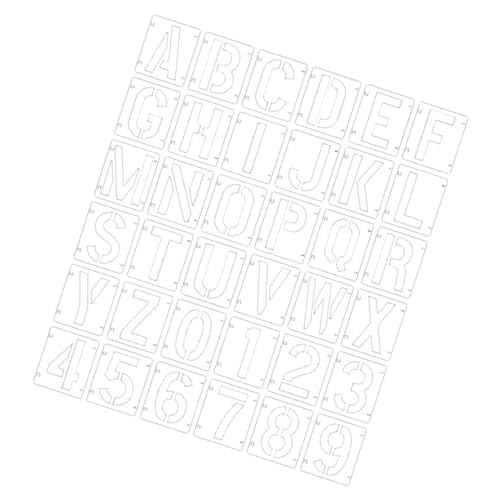 Homoyoyo Malvorlagen Schablonen Teilig Wiederverwendbare Buchstaben und Zahlen Schablonen aus Kunststoff Waschbare DIY Wandmalerei Vorlagen für Bastelprojekte von Homoyoyo