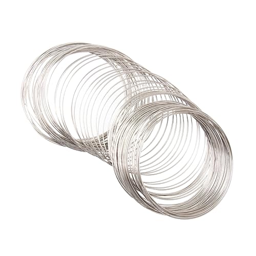 Homoyoyo Metall Draht Schmuckdraht Silber Langlebiges Stahlring DIY Material für Armband Herstellung Leichtes Komfortables Zubehör für Frauen und Mädchen Vielseitig Kombinierbar Homoyoyo Metall Draht Schmuckdraht Silber Langlebiges Stahlring DIY Material für Armband Herstellung Leichtes Komfortables Zubehör für Frauen und Mädchen Vielseitig Kombinierbar von Homoyoyo