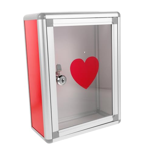 Homoyoyo Metall Einwurfschacht Box mit Schloss Wandmontierte Abschließbare Vorschlagsbox Vielseitig als Wahlurne Nachrichtenbox für Büro Zuhause von Homoyoyo