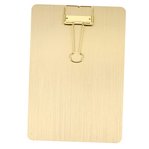 Homoyoyo Metall Klemmbrett aus Robuster Papierhalter Leichter Notizhalter für Lehrer Studenten Büro und Medizinische Fachkräfte Kompakter Schreibunterlage Gold Homoyoyo Metall Klemmbrett aus Robuster Papierhalter Leichter Notizhalter für Lehrer Studenten Büro und Medizinische Fachkräfte Kompakter Schreibunterlage Gold von Homoyoyo