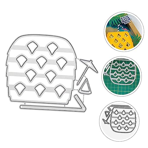 Homoyoyo Metall Stanzform Ananasbecher Carbonstahl Stanzschablone für DIY Kartengestaltung Scrapbooking Basteln Langlebig Vielseitig Präzise Papierdekoration von Homoyoyo