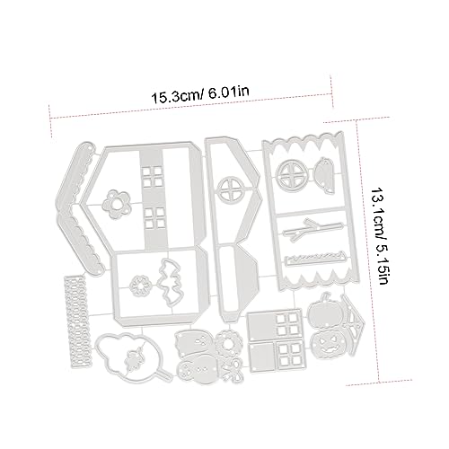 Homoyoyo Metall Stanzform Halloween Geisterhaus Silbern Diy Kartengestaltung Stanzschablone Basteln für Homoyoyo Metall Stanzform Halloween Geisterhaus Silbern Diy Kartengestaltung Stanzschablone Basteln für von Homoyoyo