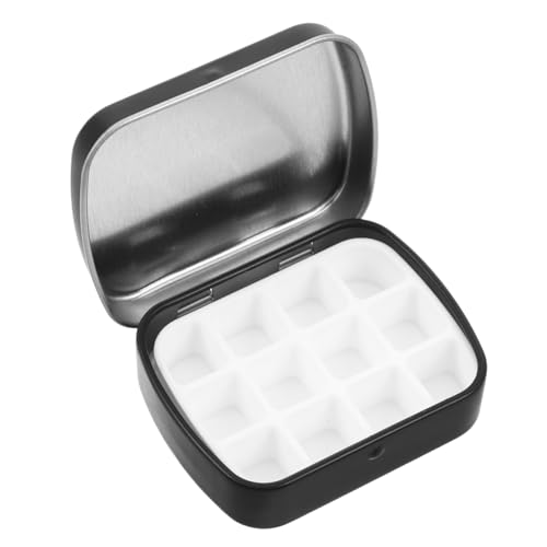 Homoyoyo Mini Aquarellpalette Schwarzem Metall mit Tiefen Mulden Tragbares Wiederverwendbares Farbmisch Set für Gouache und Aquarell Kompakt Leicht Sicherem Deckel für Unterwegs Homoyoyo Mini Aquarellpalette Schwarzem Metall mit Tiefen Mulden Tragbares Wiederverwendbares Farbmisch Set für Gouache und Aquarell Kompakt Leicht Sicherem Deckel für Unterwegs von Homoyoyo