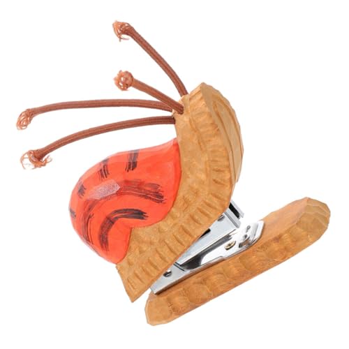Homoyoyo Mini Holzhefter Schneckenform Tragbarer Hefter für Schule und Büro Handgefertigtes Schreibtischzubehör für Lehrer und Funktional Robust und Praktisch von Homoyoyo
