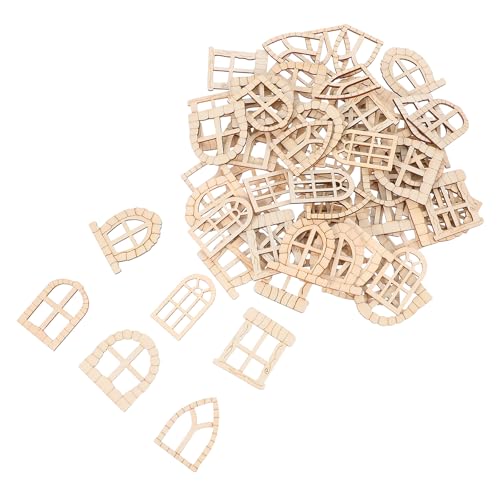 Homoyoyo Miniatur-feentür aus Holz, Miniatur-feentür, 100 Stück, Unlackierte Holztür Und Fenster, Garten-elchzwerg-türdekoration für Diy-garten-heimdekoration, Weihnachtsdekoration Homoyoyo Miniatur-feentür aus Holz, Miniatur-feentür, 100 Stück, Unlackierte Holztür Und Fenster, Garten-elchzwerg-türdekoration für Diy-garten-heimdekoration, Weihnachtsdekoration von Homoyoyo