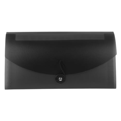 Homoyoyo Multi Layer Dokumentenmappe Große Kapazität Fächer Organizer für Büro und Zuhause zur Effizienten Ablage von Quittungen und Papieren Design Schwarz von Homoyoyo