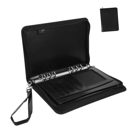 Homoyoyo Multifunktionaler Portfolio Organizer mit Reißverschluss Business Mappe für Ringbuchmappe mit Mehreren Fächern Praktischer Dokumenten und Aktenhalter für Büro und Reise von Homoyoyo