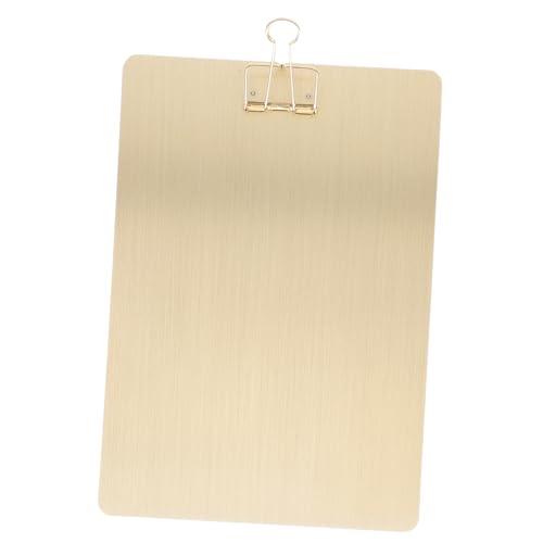 Homoyoyo Multifunktionales Klemmbrett Schreibbrett aus Edelstahl Gold Stabiles Clipboard mit Schreibunterlage Leichtes Dokumenten organizer Board für Büro Schule und Pflegebereich Homoyoyo Multifunktionales Klemmbrett Schreibbrett aus Edelstahl Gold Stabiles Clipboard mit Schreibunterlage Leichtes Dokumenten organizer Board für Büro Schule und Pflegebereich von Homoyoyo