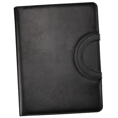 Homoyoyo Multifunktionsordner Aufbewahrungstasche Bürobedarf Mappenmappe Mit Reißverschluss Portfolio-inhaber Mappenmappe Aus Leder Business-portfolio-ordner Black Rostfreier Stahl von Homoyoyo
