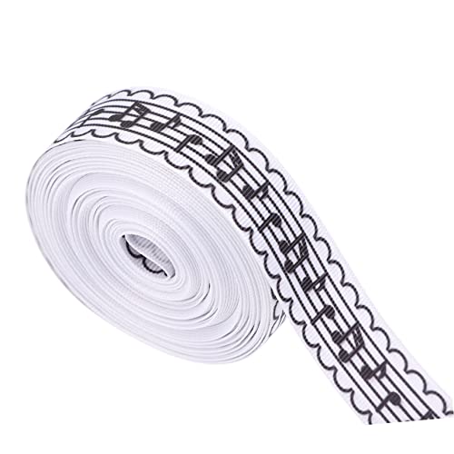 Homoyoyo Musiknoten Geschenkband Dekoratives Geschenkband für DIY Haarschleifen Partydeko Scrapbooking Vielseitiges Musikliebhaber Zubehör von Homoyoyo