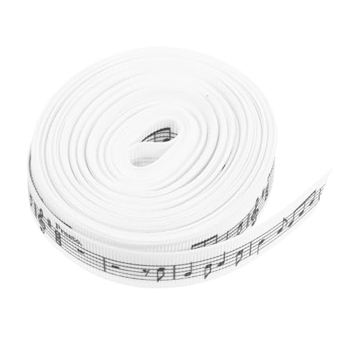 Homoyoyo Musiknoten Geschenkband Polyester Breit Strapazierfähiges Satinband mit Gedrucktem Musikdesign für DIY Geschenkverpackung Partydekoration und Bastelprojekte von Homoyoyo
