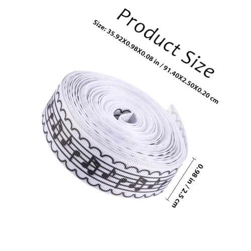 Homoyoyo Musiknoten Geschenkband mit Glänzendem Golddruck Weiches Glattes Schleifenband für DIY Basteln Geschenkverpackung Musikthemen deko für Partys und Konzerte Homoyoyo Musiknoten Geschenkband mit Glänzendem Golddruck Weiches Glattes Schleifenband für DIY Basteln Geschenkverpackung Musikthemen deko für Partys und Konzerte von Homoyoyo
