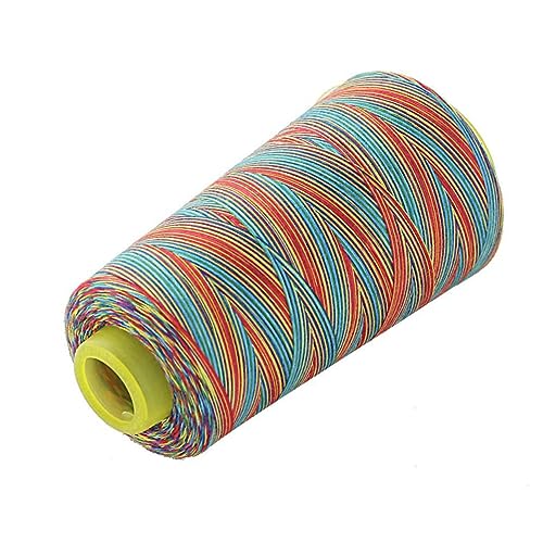 Homoyoyo Nähgarn Spule Regenbogenfarben Hochwertiges Nähgarn für Jeans und Geeignet für Nähmaschine und Handarbeiten Yards von Homoyoyo