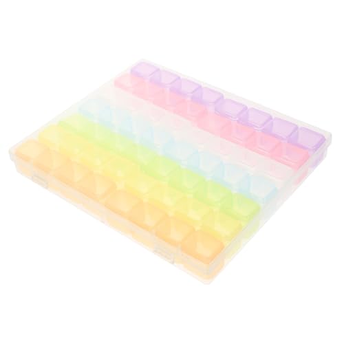 Homoyoyo Nagelkunst Schmuck Aufbewahrungsbox Fächer Transparent Organizer für Maniküre Zubehör Großer Nagel deko Sortierkasten mit Abnehmbarem Deckel für Zuhause und Profi salon von Homoyoyo