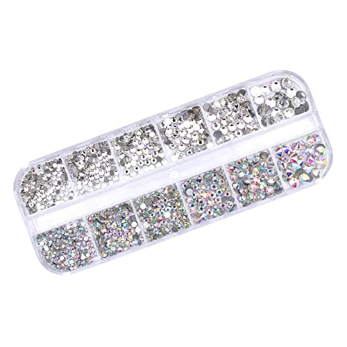 Homoyoyo Nail Art Rhinestones Set Mit 12 Gitterboxen – Glitzernde Kristalle Mit Flacher Rückseite Für Kreative DIY Nail Art Dekoration Und Verschönerung Ihrer Nägel Homoyoyo Nail Art Rhinestones Set Mit 12 Gitterboxen – Glitzernde Kristalle Mit Flacher Rückseite Für Kreative DIY Nail Art Dekoration Und Verschönerung Ihrer Nägel von Homoyoyo
