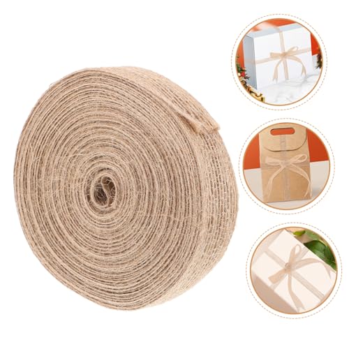 Homoyoyo Natürliches Juteband Breit Reißfestes Geschenkband mit Goldfarbener Kante für DIY Bastelarbeiten Geschenkverpackungen Hochzeiten Shower und Festliche Dekorationen Homoyoyo Natürliches Juteband Breit Reißfestes Geschenkband mit Goldfarbener Kante für DIY Bastelarbeiten Geschenkverpackungen Hochzeiten Shower und Festliche Dekorationen von Homoyoyo