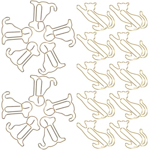 Homoyoyo Niedliche Tierförmige Büroklammern Goldene Hund und Katze Paperclips Metallklammern Für Büro Zuhause Memo Foto Dokumente Organisieren Für Hundeliebhaber Und Katzenliebhaber Homoyoyo Niedliche Tierförmige Büroklammern Goldene Hund und Katze Paperclips Metallklammern Für Büro Zuhause Memo Foto Dokumente Organisieren Für Hundeliebhaber Und Katzenliebhaber von Homoyoyo