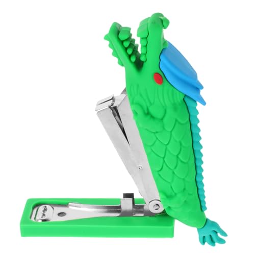 Homoyoyo Niedlicher Mini Dragon Stapler Tragbarer Schreibtisch Hefter für Schüler Süßes Design Grün für Büro und Alltag Leicht und Langlebig von Homoyoyo