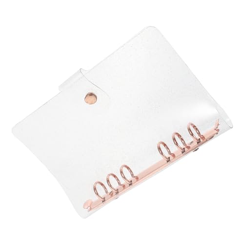 Homoyoyo Notizbuch Hülle aus Umweltfreundlichem Transparentem PVC Ringbuch Schutzhülle in Roségold Strapazierfähiger Abwischbarer Notizbuchschutz für Reisehandbuch und Planer von Homoyoyo