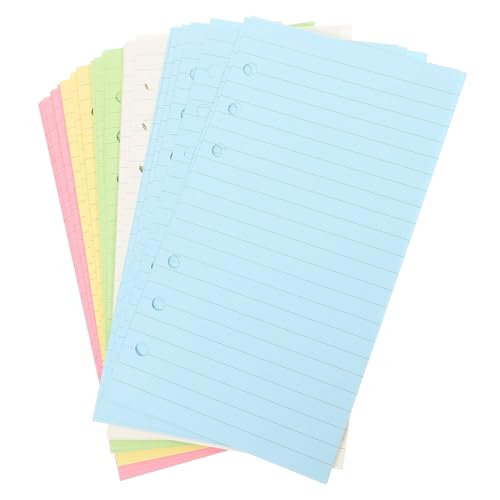 Homoyoyo Notizbuch Nachfüllpapier Farben Liniert Ersatz für Ringbuch Organizer Hochwertiges Schreibpapier für Notizbücher Praktisch für Studium und Planung von Homoyoyo