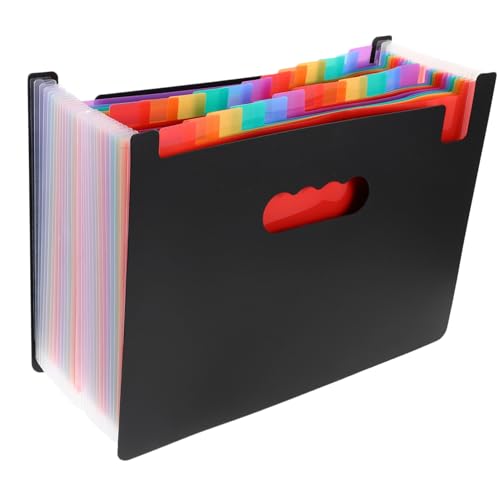 Homoyoyo Office Dokumenten Organizer Aktentasche mit Fächern Mehrlagiger Leichter und Tragbarer Aktenordner für Effiziente Papierablage Farbige Sortieretiketten Kompakter Datei Organizer Homoyoyo Office Dokumenten Organizer Aktentasche mit Fächern Mehrlagiger Leichter und Tragbarer Aktenordner für Effiziente Papierablage Farbige Sortieretiketten Kompakter Datei Organizer von Homoyoyo