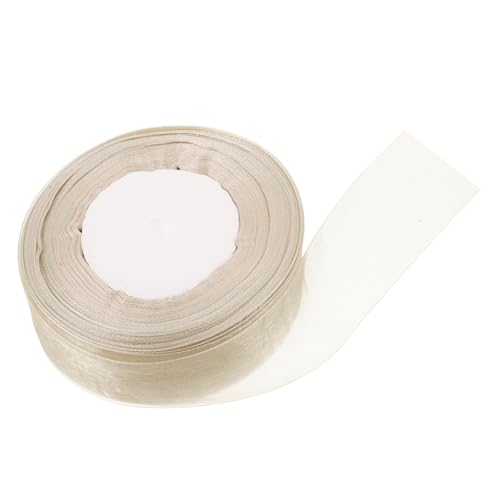 Homoyoyo Organza Geschenkband Breit Schimmerndes Irisierendes Dekoband für Basteln Geschenkverpackung Hochzeitseinladungen DIY Schleifen Hellgoldener Farbton von Homoyoyo