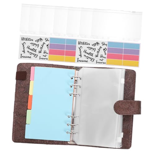 Homoyoyo PU Budget Binder mit Reißverschluss Vielseitiger Budgetplaner und Geld Organizer Kariertes Notizbuch für Kassenbuch Karten und Quittungen Ringbuch für Alltag und Geschenkideen von Homoyoyo