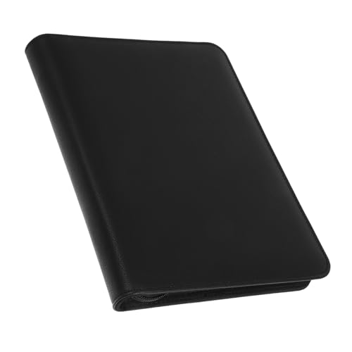 Homoyoyo PU Business Portfolio Binder mit Reißverschluss Langlebiger PU Ordner für Dokumentenorganisation Schreibmappe mit Ringmechanik Eleganter Business Organizer für Meeting und Planung von Homoyoyo