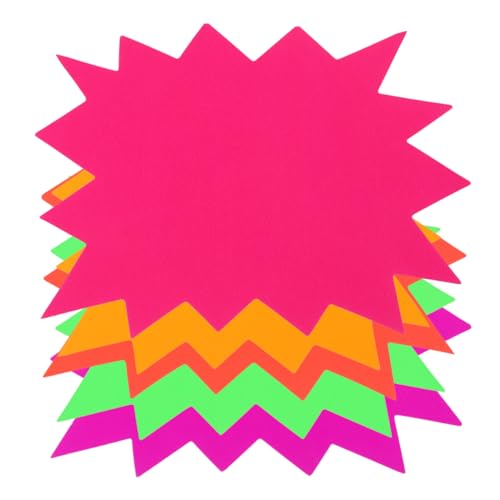 Homoyoyo Pack Kreative Preisschilder Neonfarben Praktische Papierwaren Für Einzelhandel Und Lebensmittelgeschäfte Fluoreszierende Orange Grün Und Rot von Homoyoyo