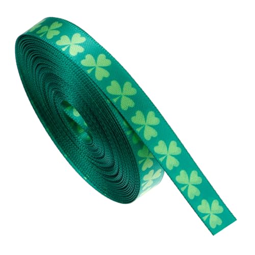 Homoyoyo Patrick's Day Dekorationsband Grünes DIY Geschenkband Yards Breit Basteln von Schleifen und Verpackungen für Feiern und Festlichkeiten von Homoyoyo