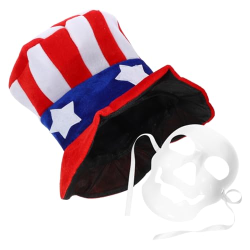 Homoyoyo Patriotischer Decorative Hat mit Us Flagge Fourth Of July Partyhut und Maske Kreatives Festival Accessoire für Unabhängigkeitstag und Halloween Einfach Tragbar und Wiederverwendbar Homoyoyo Patriotischer Decorative Hat mit Us Flagge Fourth Of July Partyhut und Maske Kreatives Festival Accessoire für Unabhängigkeitstag und Halloween Einfach Tragbar und Wiederverwendbar von Homoyoyo