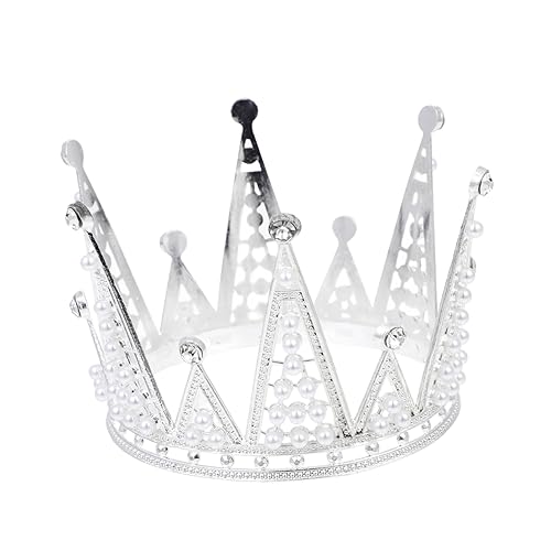 Homoyoyo Perlenbesetztes Diadem Tortendeko Silber Edle Dekoration aus Langlebigem Legierungs Material Romantisch für Geburtstage Hochzeiten Verlobungen Jubiläen und Festlichkeiten Homoyoyo Perlenbesetztes Diadem Tortendeko Silber Edle Dekoration aus Langlebigem Legierungs Material Romantisch für Geburtstage Hochzeiten Verlobungen Jubiläen und Festlichkeiten von Homoyoyo