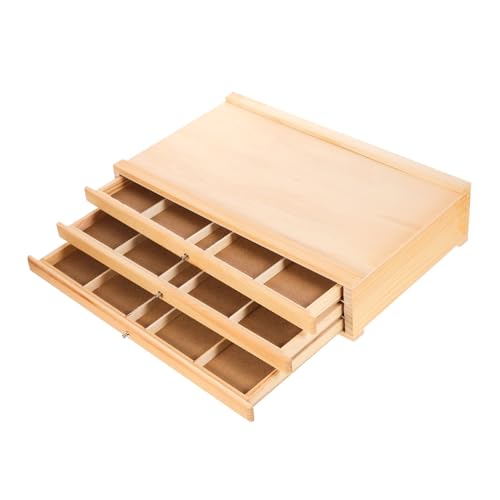 Homoyoyo Pinselhalter Holz Dreischichtiger Schreibtisch Organizer für Stifte und Malutensilien Praktische Aufbewahrungsbox mit Großer Kapazität für Künstler und Hobbyisten Homoyoyo Pinselhalter Holz Dreischichtiger Schreibtisch Organizer für Stifte und Malutensilien Praktische Aufbewahrungsbox mit Großer Kapazität für Künstler und Hobbyisten von Homoyoyo