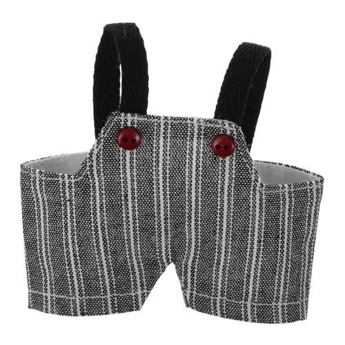 Homoyoyo Plüschspielzeug Kleidung Gestreifte Latzhosen Weich Robust Puppenkleidung DIY Bären Outfits Süße Plüschbär Accessoires für Puppen und Sammler von Homoyoyo