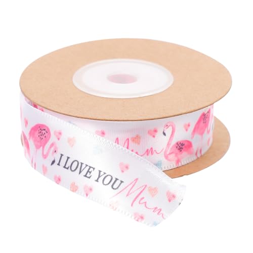 Homoyoyo Polyester Geschenkband mit Herz und Flamingo Motiv Dekoratives Verpackungsband für Muttertag Partydekoration DIY Basteln Yards Farbenfrohes Festband Homoyoyo Polyester Geschenkband mit Herz und Flamingo Motiv Dekoratives Verpackungsband für Muttertag Partydekoration DIY Basteln Yards Farbenfrohes Festband von Homoyoyo