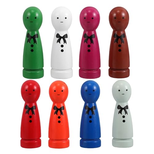 Homoyoyo Puppenhaus-familienset Aus Holz 8-teilig Unbemalte Holzfiguren Augen Und Schleifen Fördert Die Hand-Auge-koordination Sichere Spielzeit Homoyoyo Puppenhaus-familienset Aus Holz 8-teilig Unbemalte Holzfiguren Augen Und Schleifen Fördert Die Hand-Auge-koordination Sichere Spielzeit von Homoyoyo