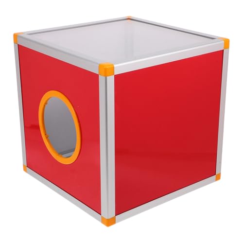 Homoyoyo Quadratische Lostrommel Spendenbox Rot Multifunktionale Aufbewahrungsbox für Partys Unternehmensmeetings und Wohltätigkeitsaktionen Robustes Design Große Kapazität Vielseitig von Homoyoyo