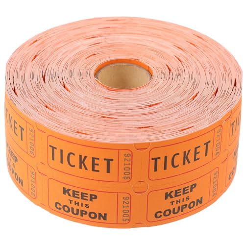 Homoyoyo Raffle Tickets Rolle Orange Lose für Veranstaltungen Gewinnlose Wertmarken Vielseitige Event tickets aus Papier für Feiern und Spiele von Homoyoyo