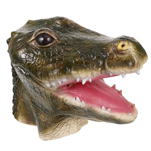 Homoyoyo Realistische Krokodil Kopfmaske für Halloween Party Cosplay Fasching Tierkopf Vollgesicht Photo Props Dekorative Kopfbedeckung für Erwachsene und Kostümfeste Homoyoyo Realistische Krokodil Kopfmaske für Halloween Party Cosplay Fasching Tierkopf Vollgesicht Photo Props Dekorative Kopfbedeckung für Erwachsene und Kostümfeste von Homoyoyo