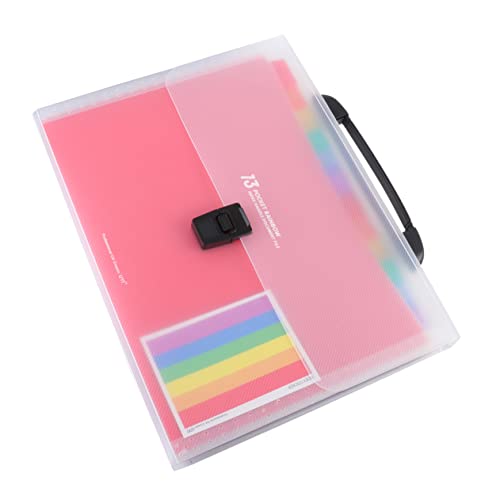Homoyoyo Regenbogen Ordner mit Fächern Multilayer Dokumententasche Tragbare Aktenmappe für Schule Büro und Zuhause aus Strapazierfähigem zur Organisation Wichtiger Dokumente von Homoyoyo