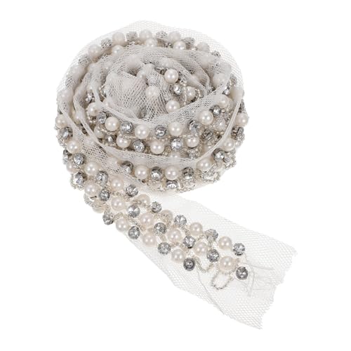 Homoyoyo Reihiges Perlen und Strass Spitzenband Weiß Elegantes Dekoband zum Aufnähen Vielseitiges Spitzenband für DIY Kleidung Hochzeit Vintage Dekoration und Handwerksprojekte Homoyoyo Reihiges Perlen und Strass Spitzenband Weiß Elegantes Dekoband zum Aufnähen Vielseitiges Spitzenband für DIY Kleidung Hochzeit Vintage Dekoration und Handwerksprojekte von Homoyoyo