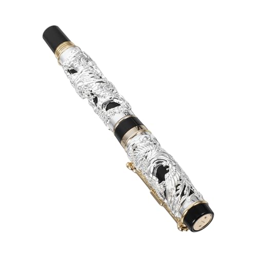 Homoyoyo Retro Chinesischer Füllfederhalter mit Drachenrelief Zinklegierung Metallstift für Kalligraphie Schreiben Zeichnen und Unterschreiben Langlebiger Füller mit Feiner Feder für Homoyoyo Retro Chinesischer Füllfederhalter mit Drachenrelief Zinklegierung Metallstift für Kalligraphie Schreiben Zeichnen und Unterschreiben Langlebiger Füller mit Feiner Feder für von Homoyoyo