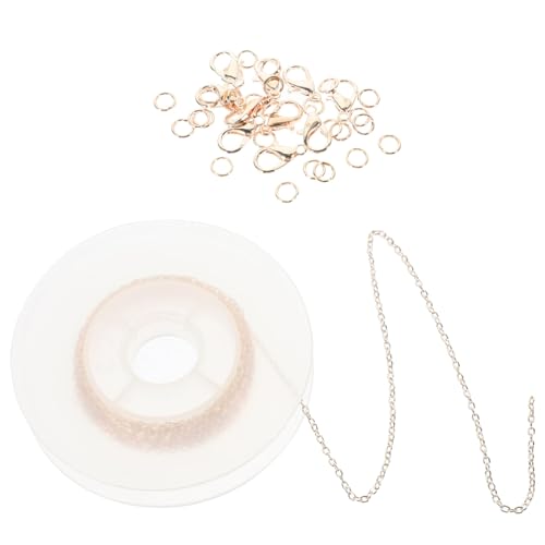 Homoyoyo Roségoldene Eisen Kreuzkette Rollenkette mit Robusten Karabinerverschlüssen und Offenen Biegeringen Langlebiges Schmuckzubehör für DIY Armband Gliederketten Basteln Homoyoyo Roségoldene Eisen Kreuzkette Rollenkette mit Robusten Karabinerverschlüssen und Offenen Biegeringen Langlebiges Schmuckzubehör für DIY Armband Gliederketten Basteln von Homoyoyo