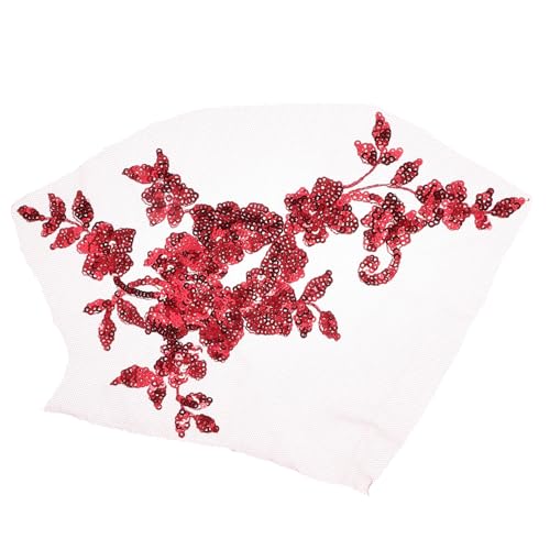 Homoyoyo Rote Bestickte Blumen Aufnäher zum Aufbügeln Polyester Spitze Applikation mit Pailletten und Perlen Langlebig und Vielseitig für DIY Kleidung Party Kostümdekoration Homoyoyo Rote Bestickte Blumen Aufnäher zum Aufbügeln Polyester Spitze Applikation mit Pailletten und Perlen Langlebig und Vielseitig für DIY Kleidung Party Kostümdekoration von Homoyoyo