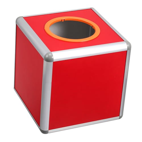 Homoyoyo Rote Raffle Box aus Aluminiumlegierung Quadratisch Robuste und Spendenbox Unsichtbares Design für Faire Ziehungen Vielseitig für Büro Jahresfeiern und Events Geeignet Mittelgroß von Homoyoyo