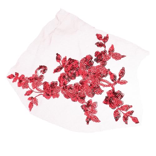 Homoyoyo Roter Bestickter Blumen aufnäher zum Aufbügeln mit Pailletten Blumenapplikation aus Polyester Strapazierfähig und Dekorativ für Jeans Kleidung DIY und Kostüme Homoyoyo Roter Bestickter Blumen aufnäher zum Aufbügeln mit Pailletten Blumenapplikation aus Polyester Strapazierfähig und Dekorativ für Jeans Kleidung DIY und Kostüme von Homoyoyo