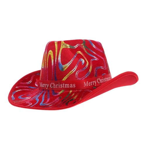 Homoyoyo Roter Weihnachts Cowboyhut mit Santa Claus Unisex Weihnachtsmütze für Party Familie und Feiertage Stilvolles Western Hut Accessoire für Festliche Kostüme und Halloween Homoyoyo Roter Weihnachts Cowboyhut mit Santa Claus Unisex Weihnachtsmütze für Party Familie und Feiertage Stilvolles Western Hut Accessoire für Festliche Kostüme und Halloween von Homoyoyo